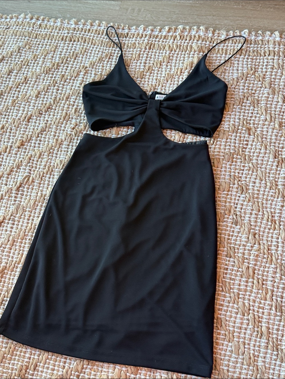 Alice + Olivia Black Cutout Mini Dress